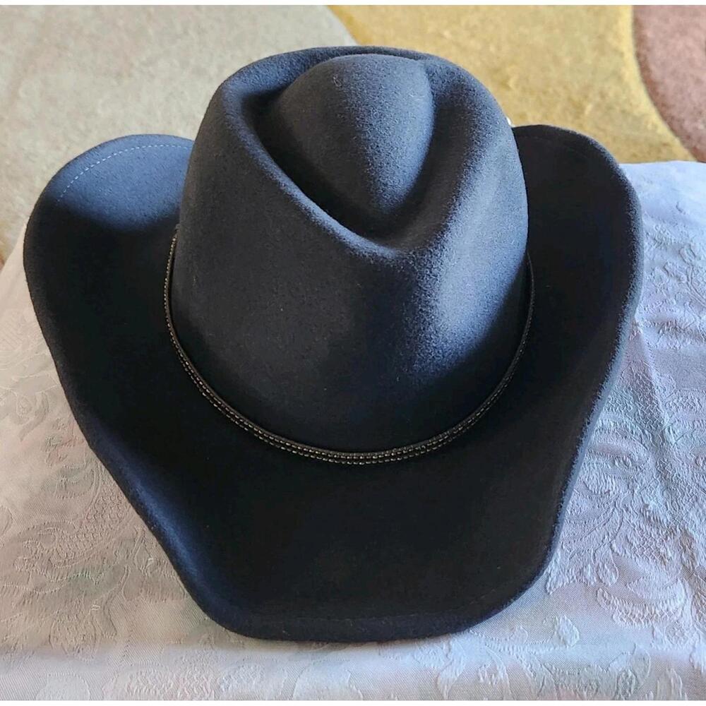 Nikki Beach Wool Fedora Hat Western Boho Black UPF 50+ One Size